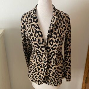 NWOT size Small J.Crew leopard sweater/jacket